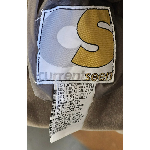 Vintage 90's Current Seen Reversible Coat Jacket Size Large Womens Nylon Velour - Picture 7 of 12